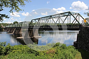 UhlerstownÃ¢â¬âFrenchtown Bridge over the Delaware River, opened in 1931, Frenchtown, NJ, USA photo